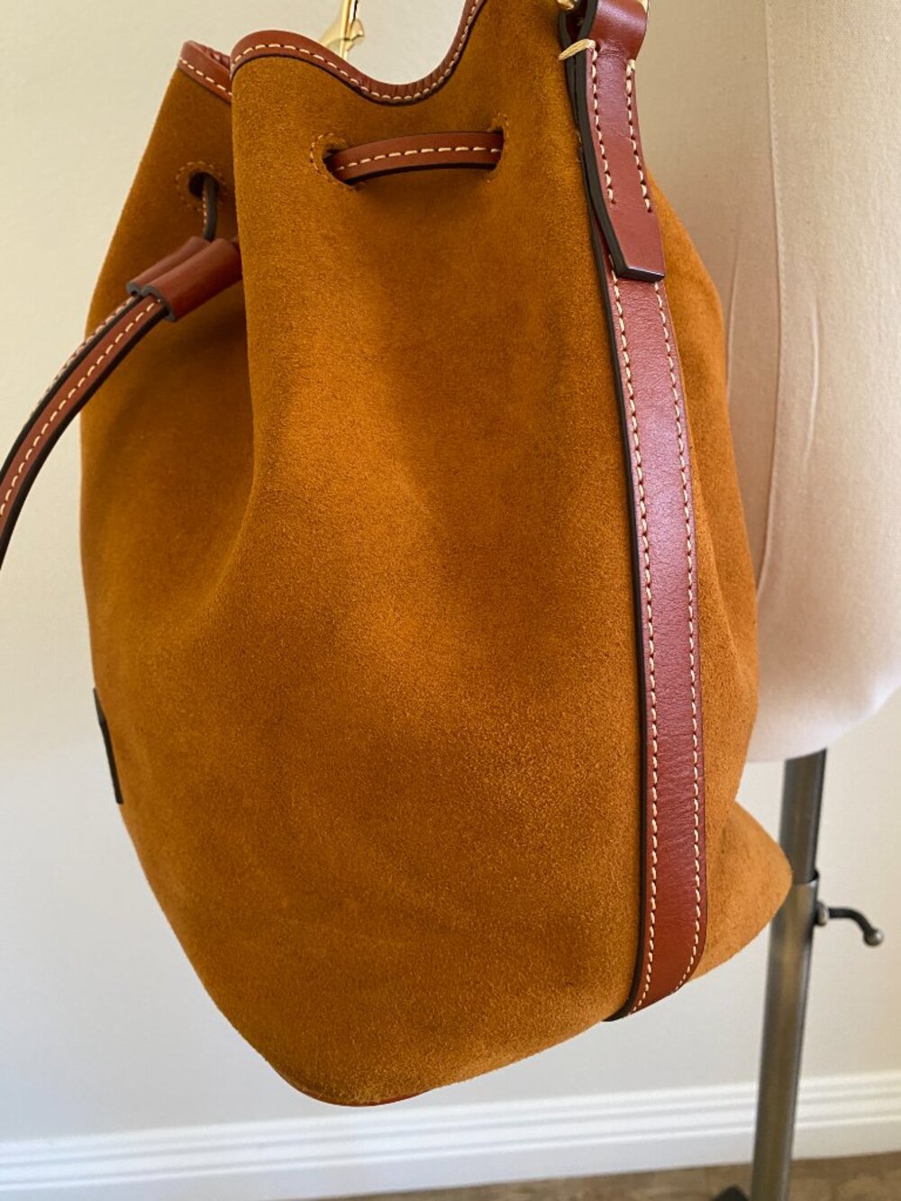 Dooney & Bourke Suede Drawstring Bucket Bag - Picture 5 of 10